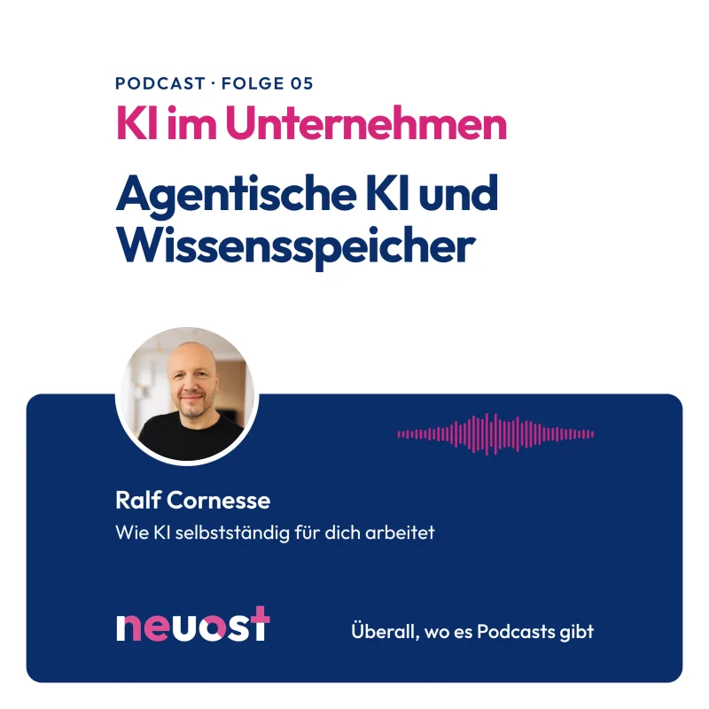 Podcast KI im Unternehmen, Folge 5: Agentische KI und Wissensspeicher: Wie KI selbstständig für dich arbeitet