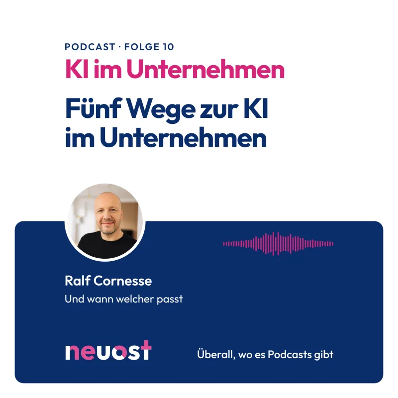 Podcast KI im Unternehmen, Folge 10: Fünf Wege zur KI im Unternehmen und wann welcher passt